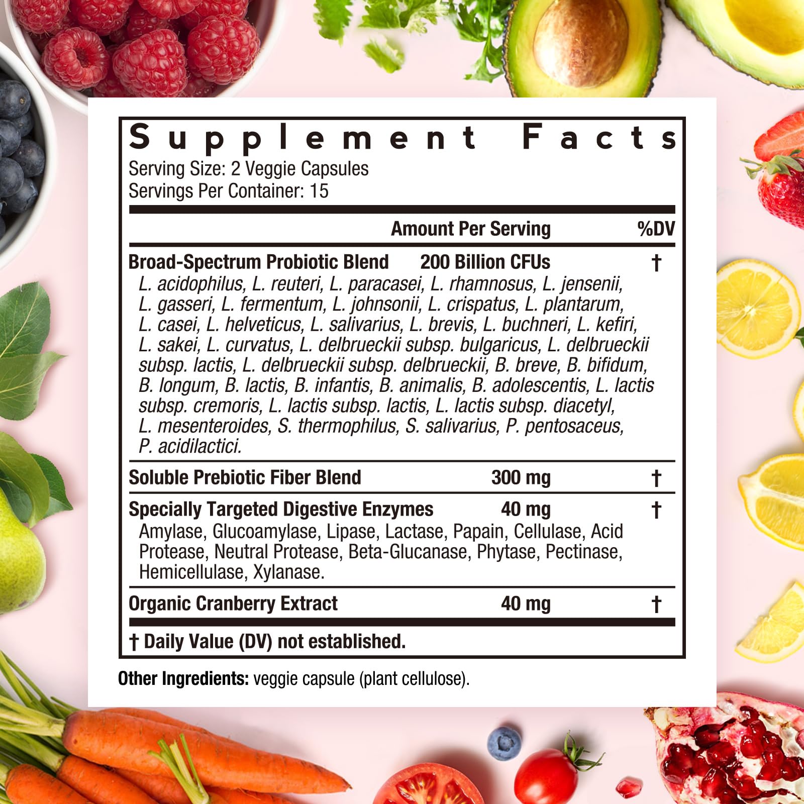 Close-up of probiotic capsules