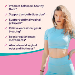 Nutrition facts panel on Doctor's Recipes Women's Probiotics packaging