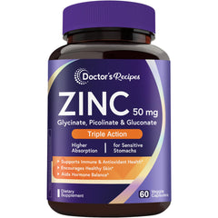 Product image: Doctor's Recipes Zinc 50mg Immune Support 60 capsules