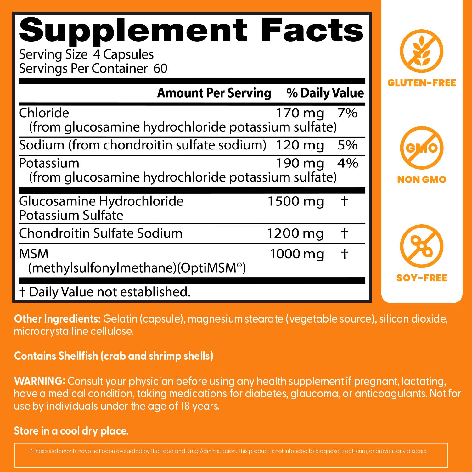 Capsules of Doctor's Best Glucosamine Chondroitin MSM with OptiMSM