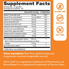 Close-up of Doctors Best Calcium Bone Maker Complex capsules