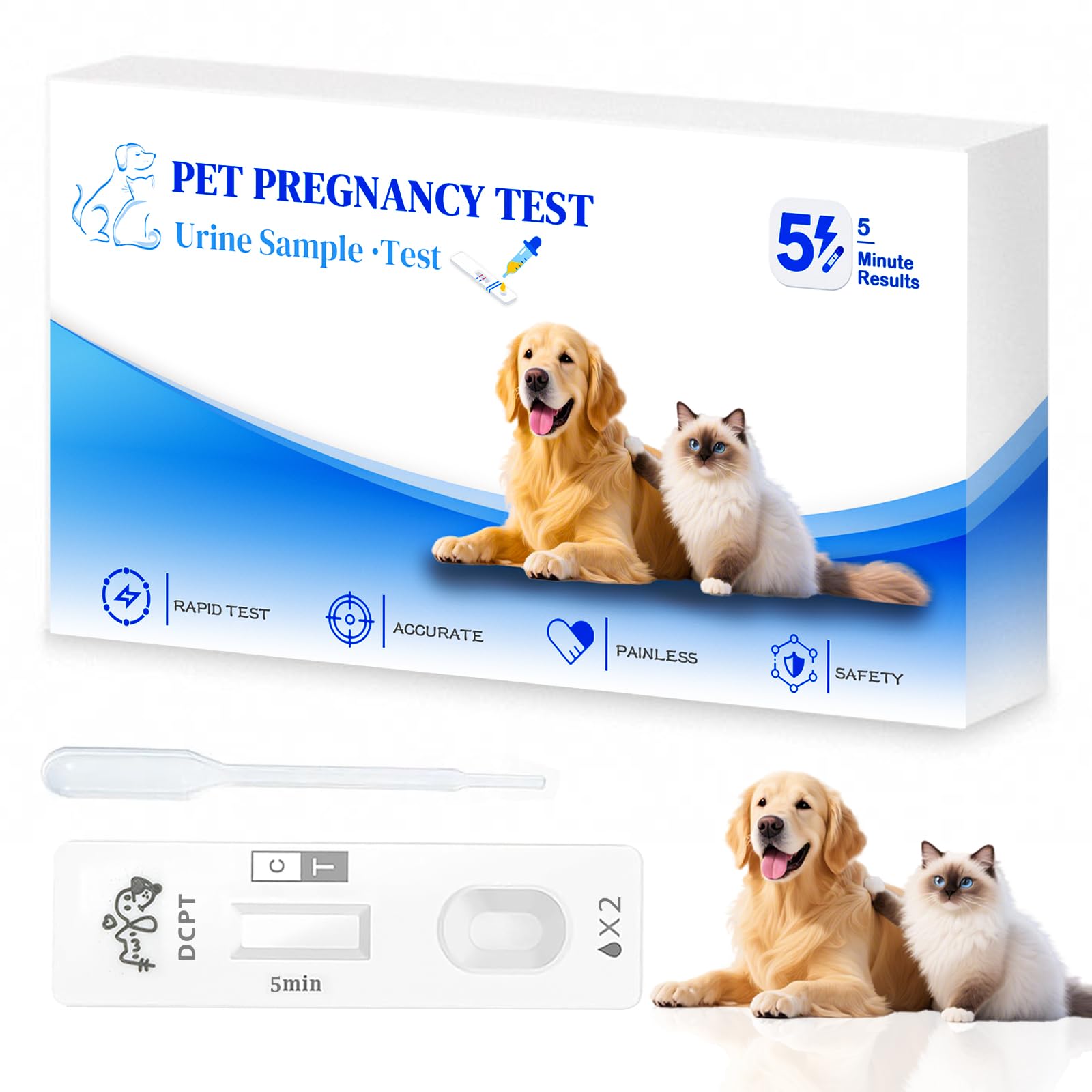 Dog and Cat Pregnancy Test Kit packaging