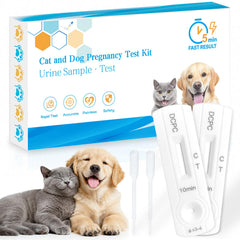 Front view of 2-pack Dog and Cat Pregnancy Test Kit packaging
