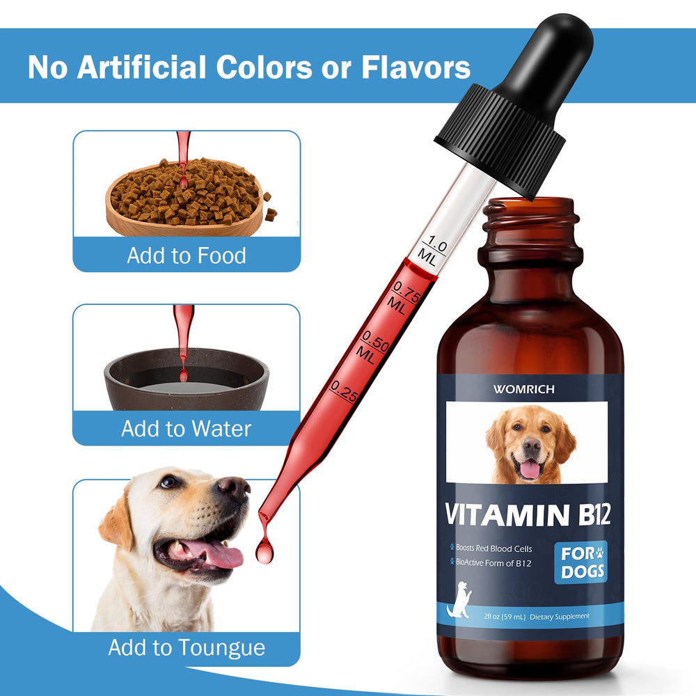 Dog red blood cell formation support with B12 supplement