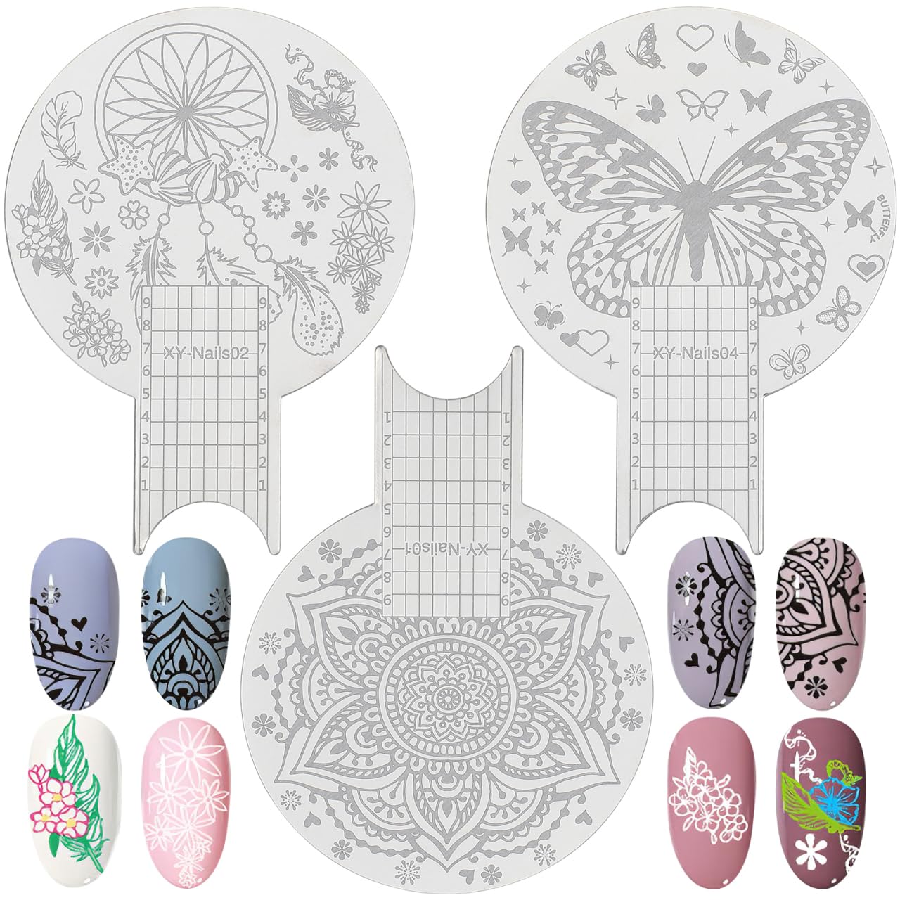DOITOOL nail stamping plate compact collection enables easy DIY manicure designs