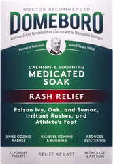 Domeboro powder packette 12EA front view with Bayer branding