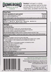 Domeboro usage instructions on packaging