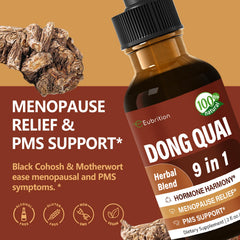 Dong Quai liquid tincture dropper bottle close-up