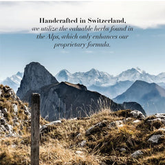Swiss-made pastilles packaging featuring alpine herbs