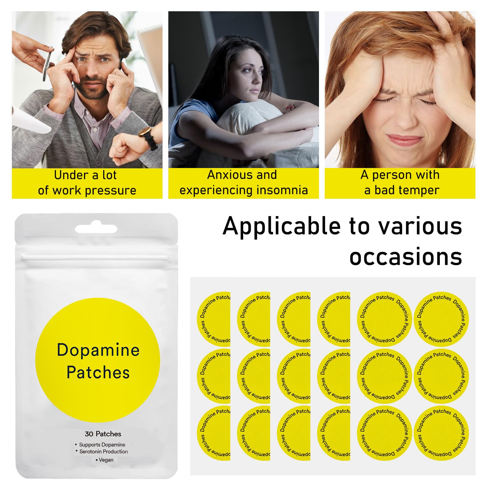 Lightweight, portable dopamine patches for travel