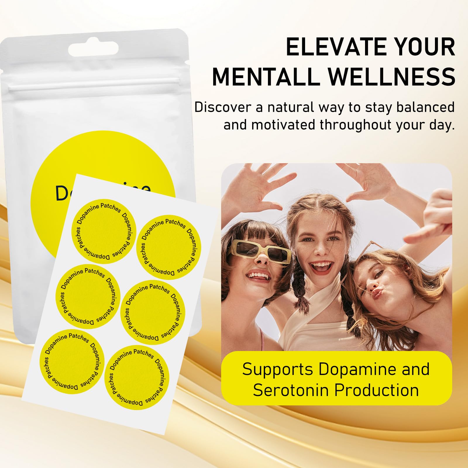 Front view of Dopamine Patches box
