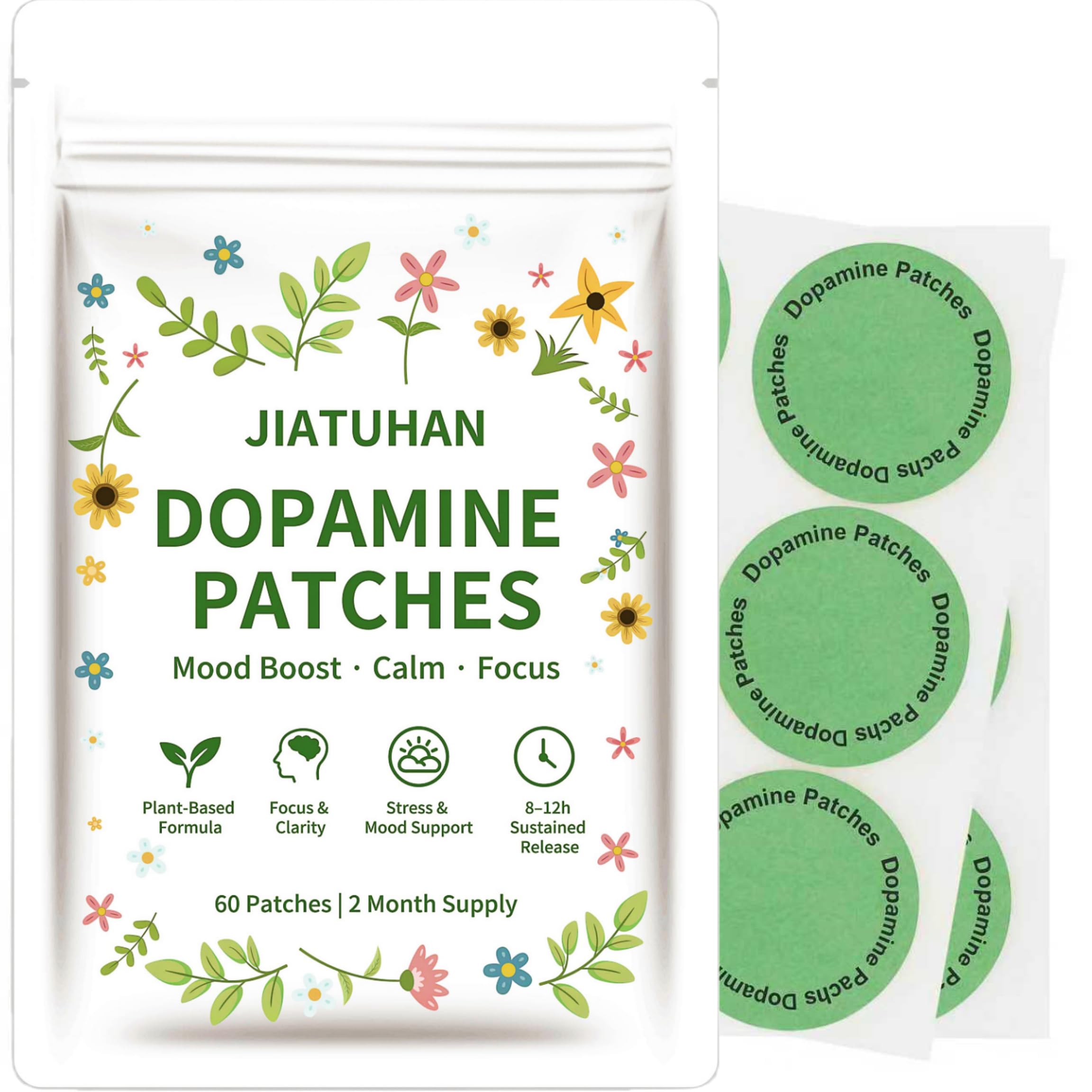 Hero image of Dopamine Patches with packaging