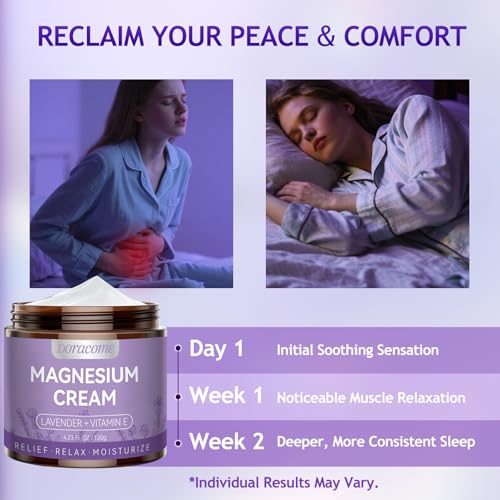 Doracome magnesium cream after-workout leg application supports comfortable, non-greasy finish