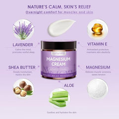 Doracome magnesium cream light lavender bottle for a gentle, soothing bedtime ritual