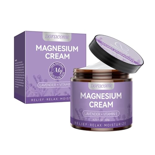 Doracome magnesium cream night leg application for soothing relaxation before sleep