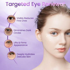 Doracome Retinol Eye Cream jar view showing creamy texture for under-eye care