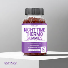 DORADO NUTRITION gummy beside a coin demonstrating compact serving size