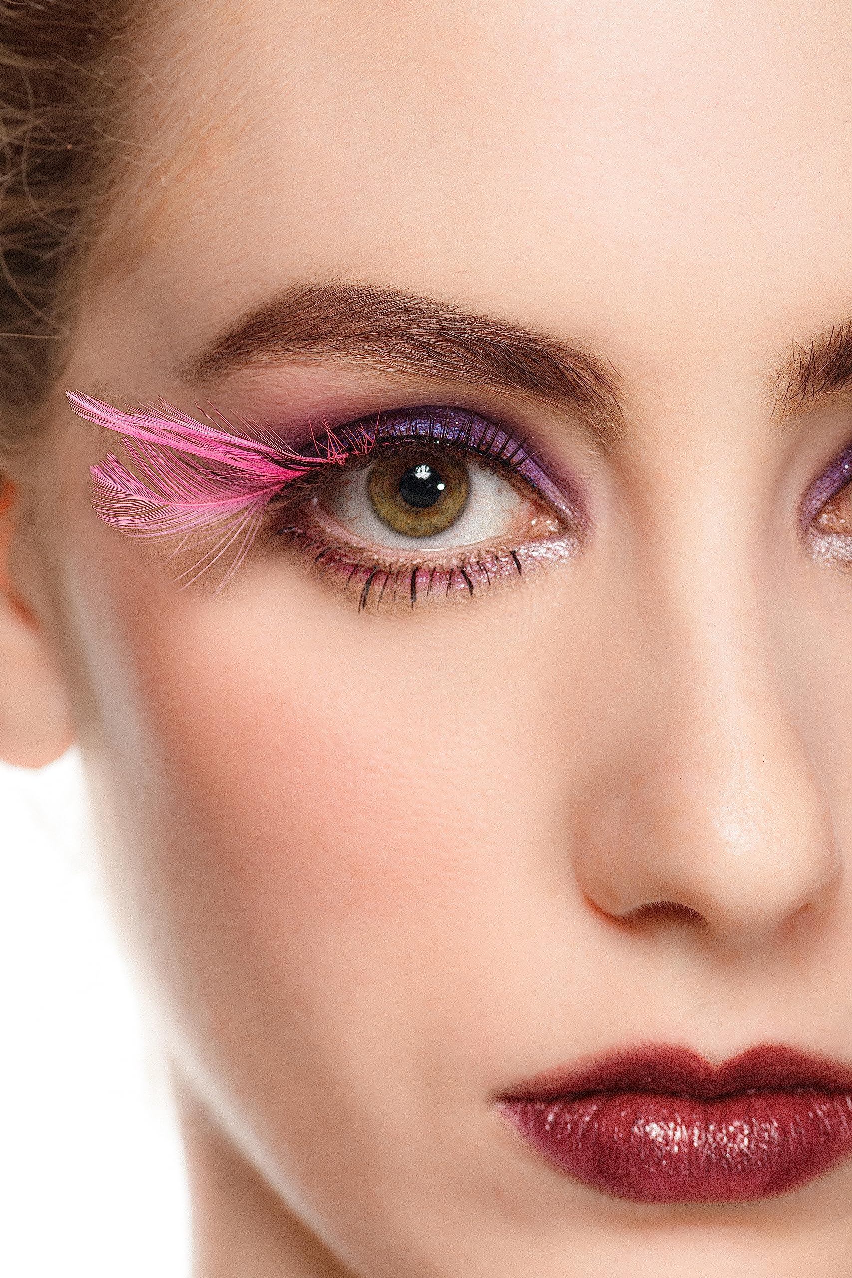 Dorisue Dorise cat-eye pink lashes ideal for cosplay events.