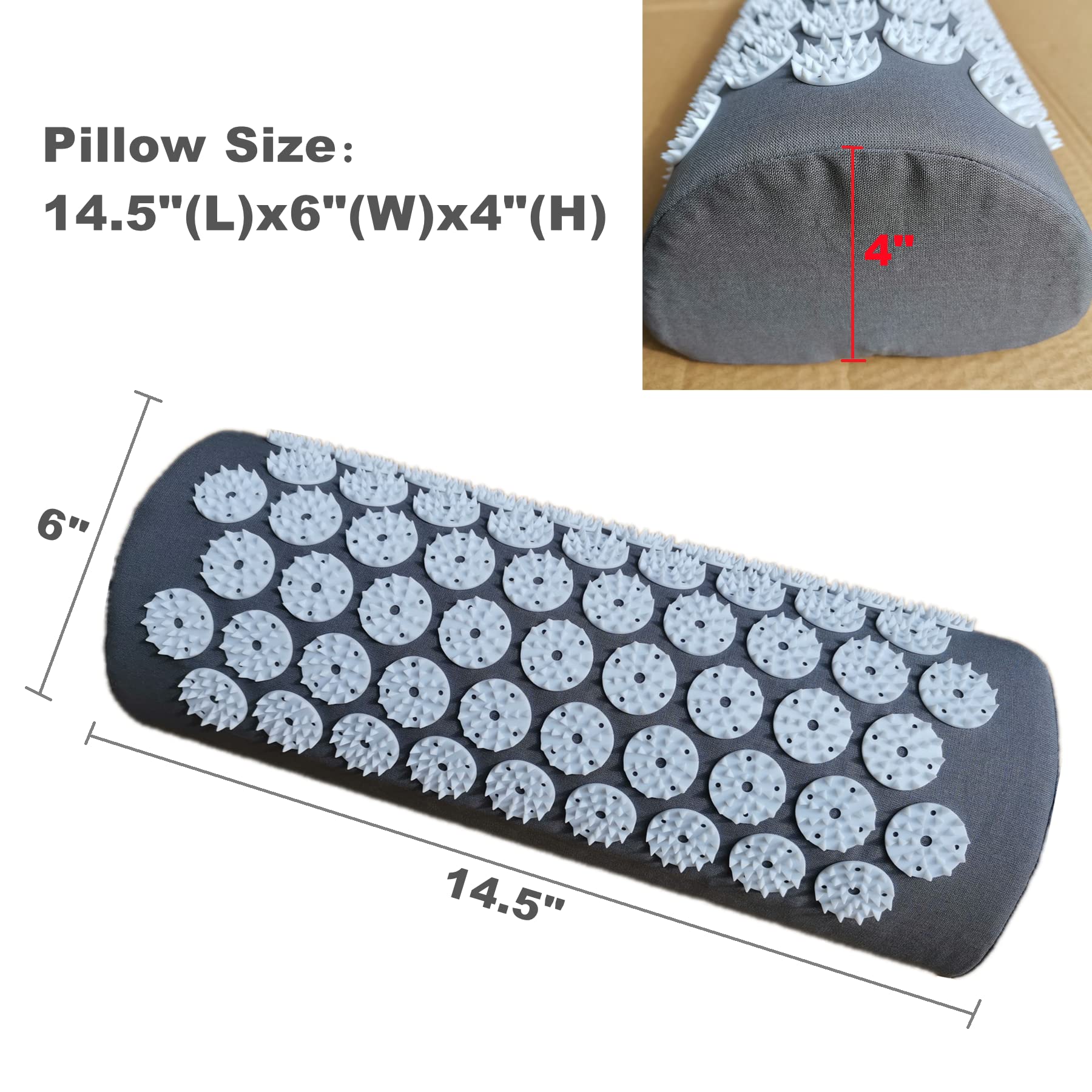 Removable cover and zipper on DoroSun acupressure pillow