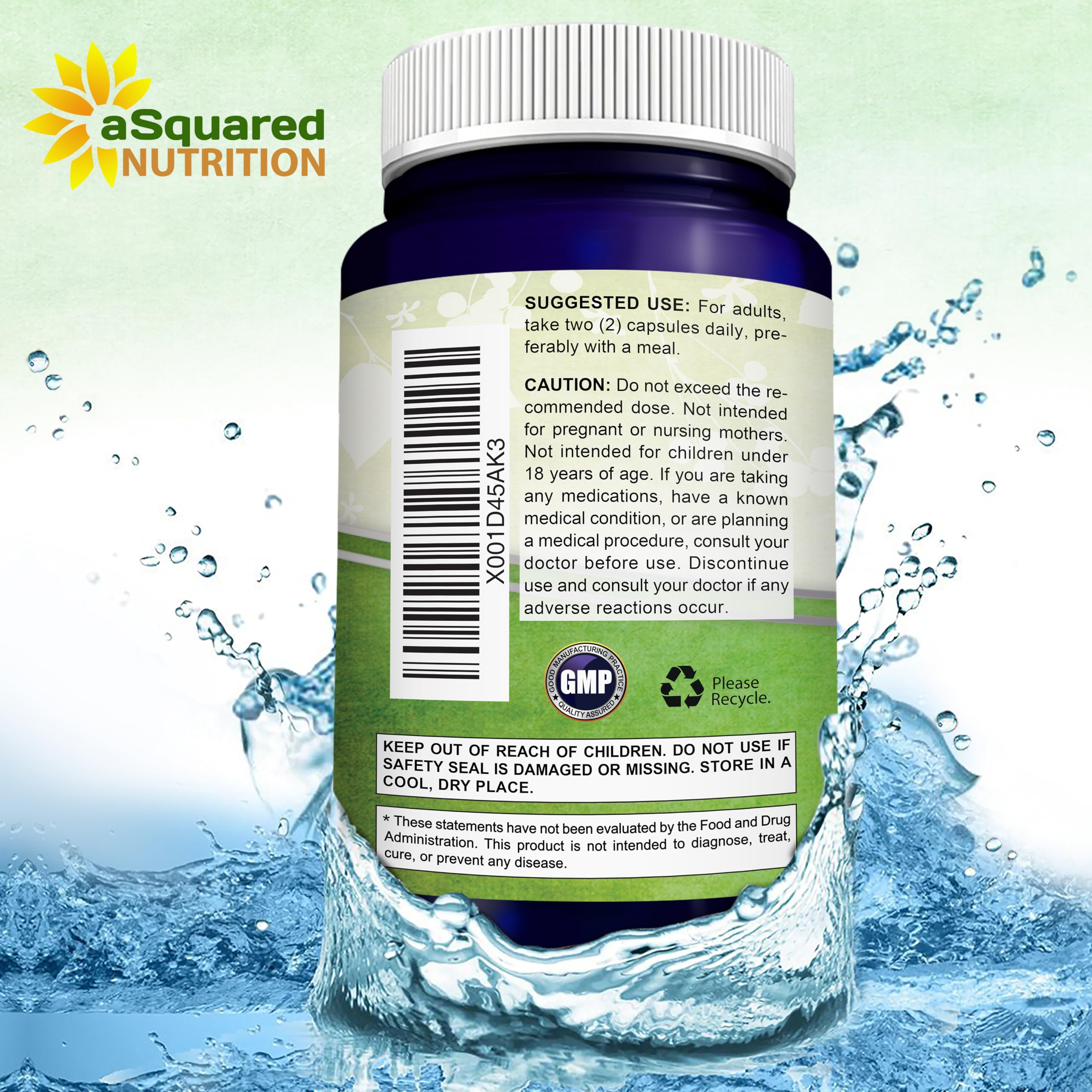 Dosage information highlighting 500mg per capsule