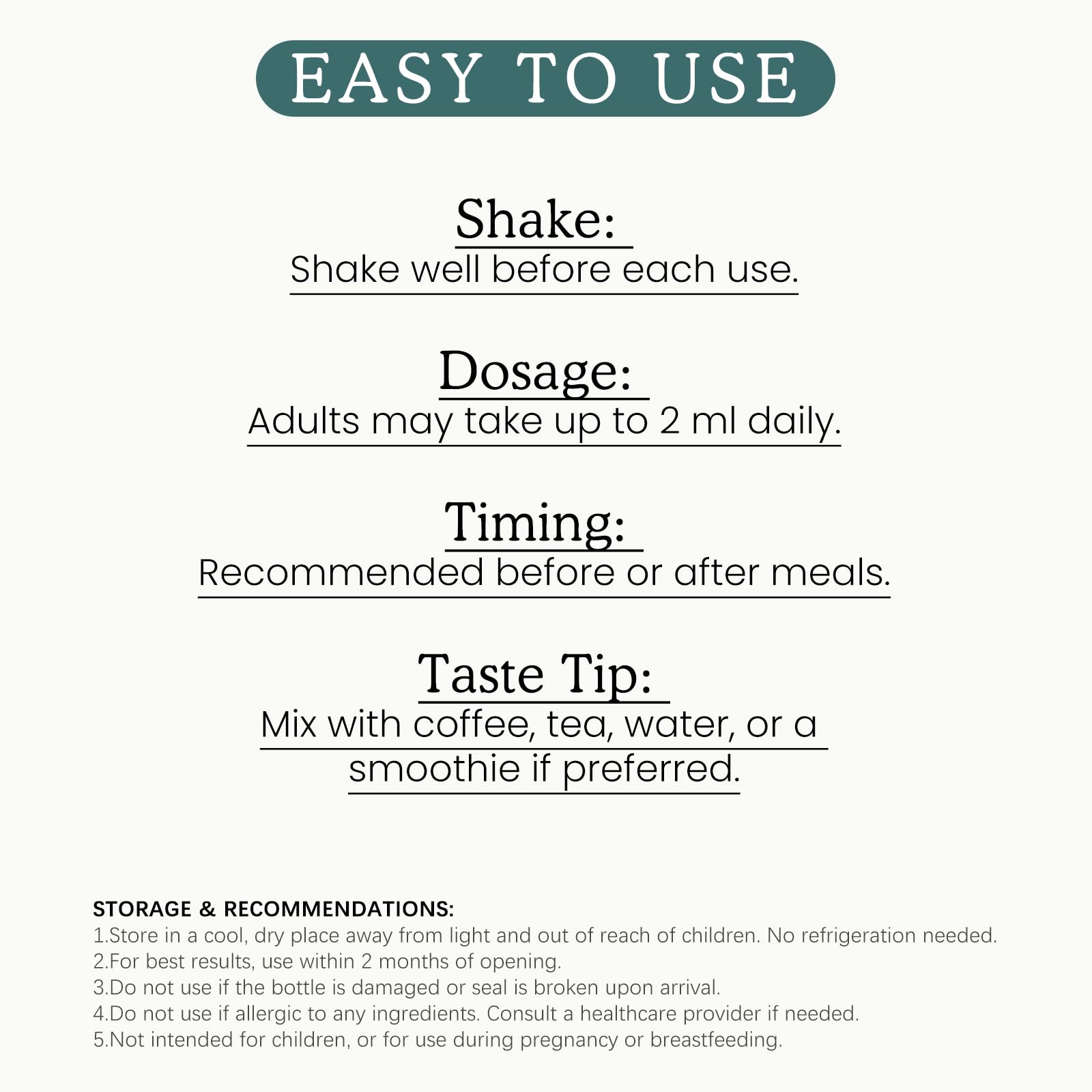 Illustration of 2 ml daily dosage for moringa drops
