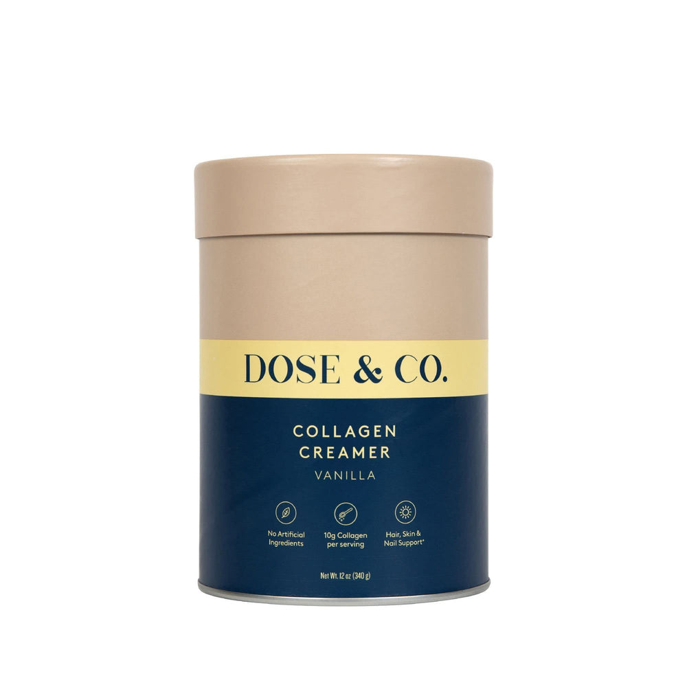 DOSE & CO Collagen Creamer Vanilla 12oz (340g) container