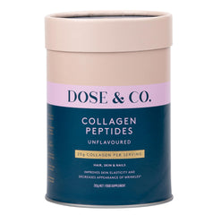 DOSE & CO bottle for daily collagen supplementation.