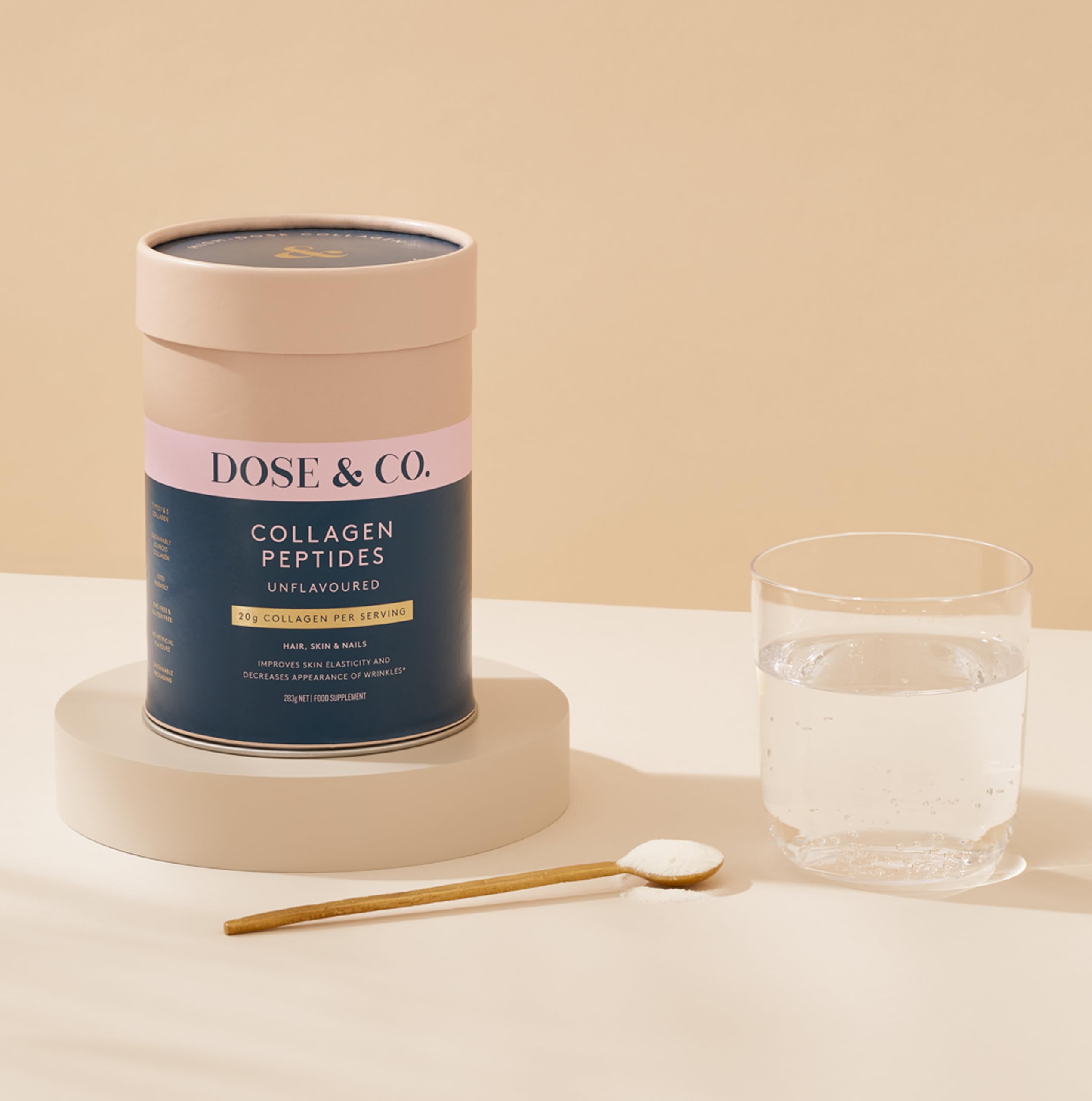 DOSE & CO clean-label packaging signals quality.