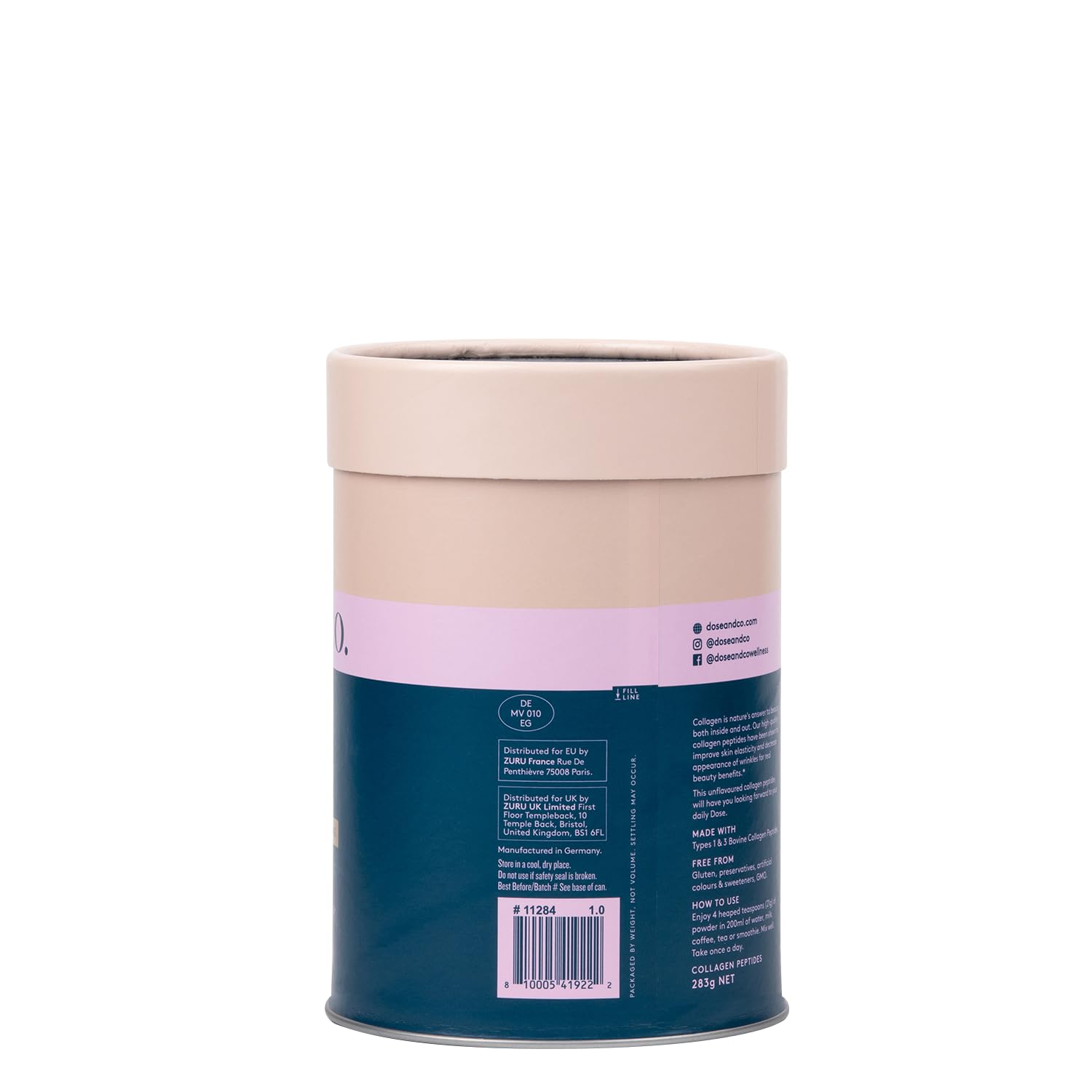 Daily use collagen powder in beverage