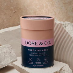 Unflavored collagen powder dissolving in water