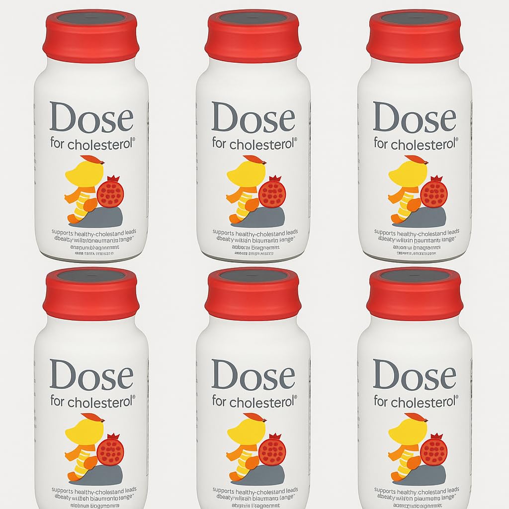 Dose for Cholesterol bottle (6-pack, mango flavor) - 2 oz each