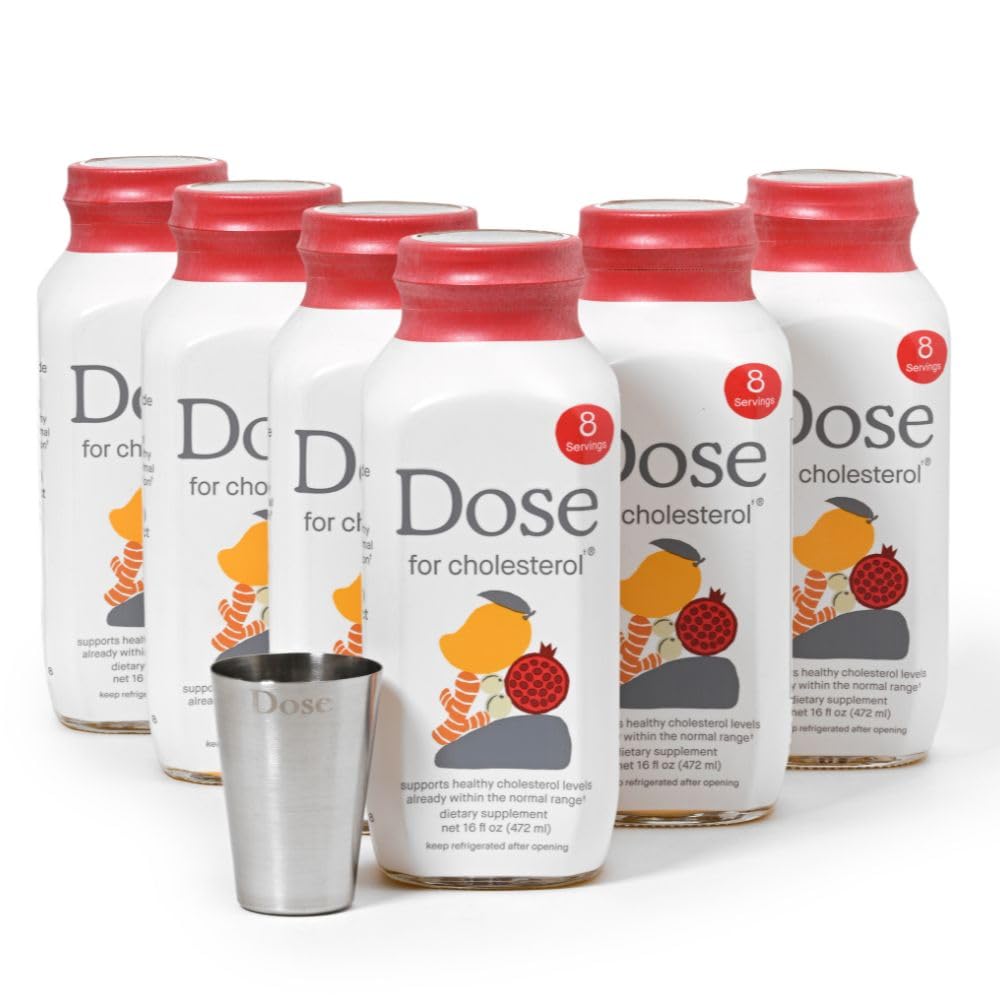 DOSE for Cholesterol bottle front view for daily heart-support routines.