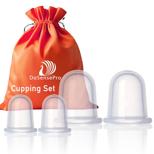 DoSensePro cupping kit with four silicone cups (2 XL and 2 L) - front view