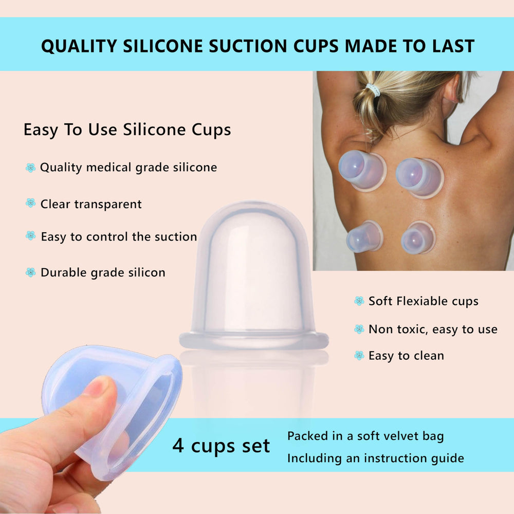 DoSensePro cupping kit components and instruction guide laid out