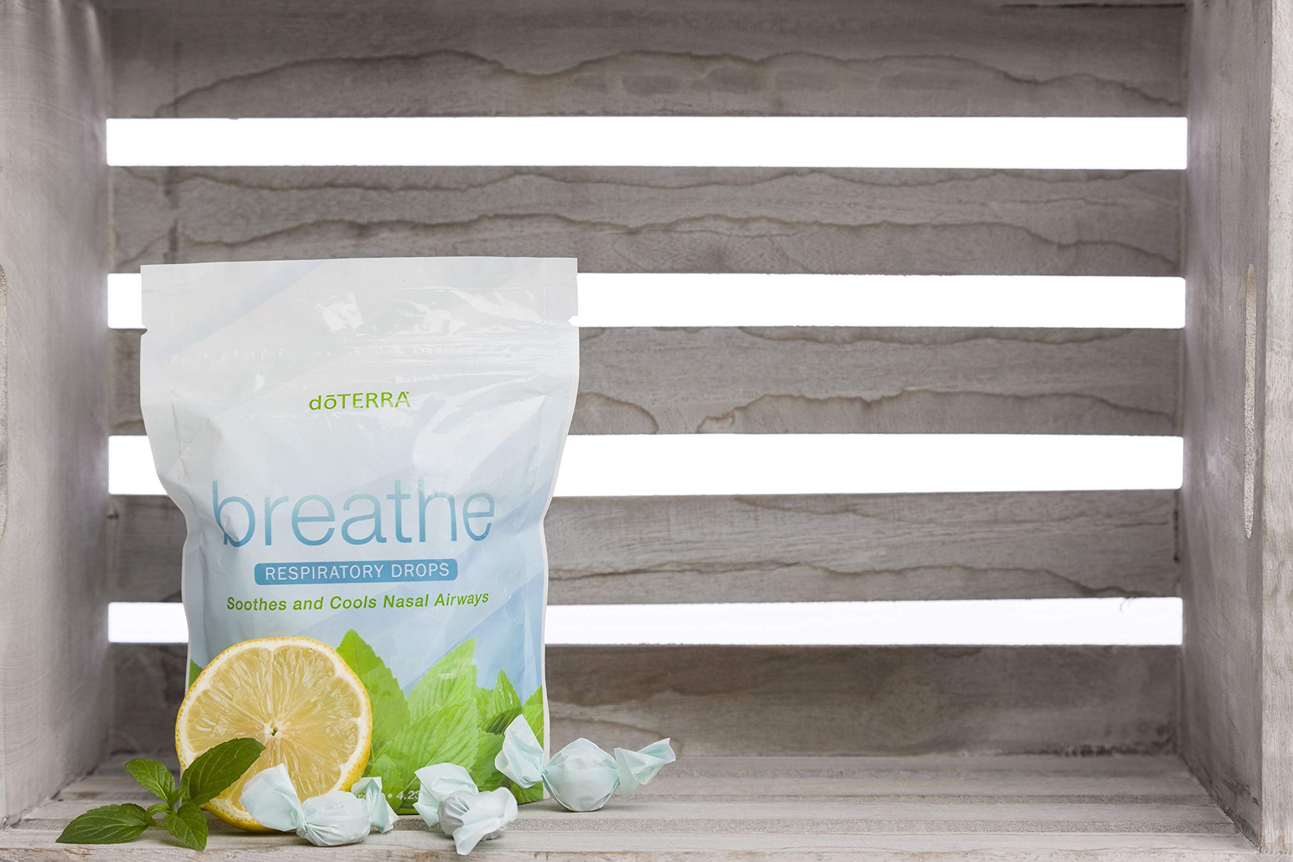 Two packs of doTERRA Breathe Drops displayed