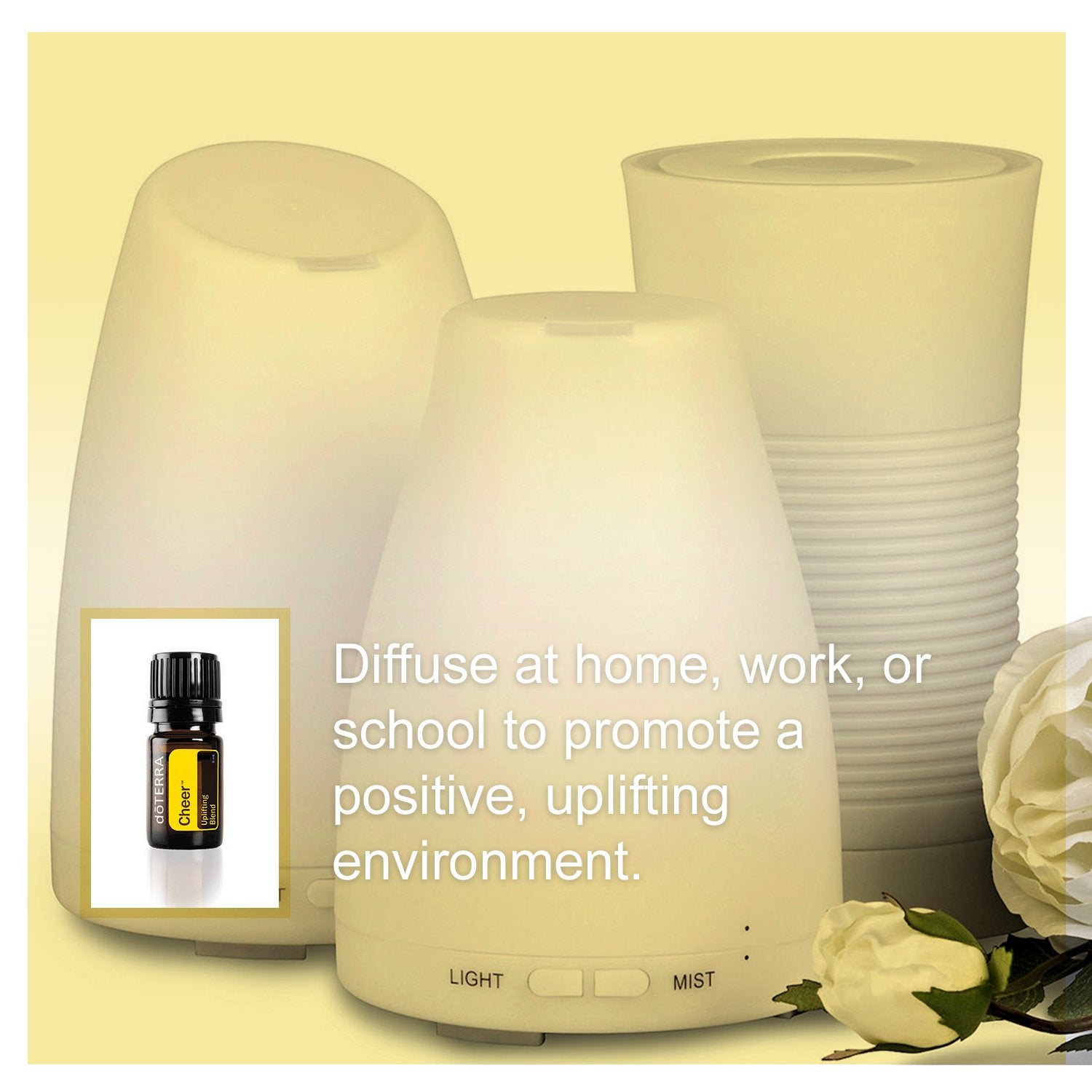 Aromas of citrus and spice diffusing in air
