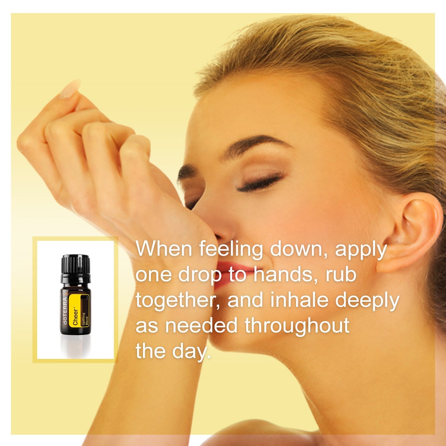 Cheer essential oil diffusing in a living room