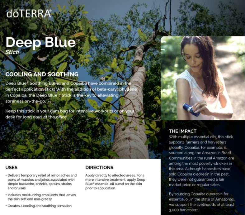Ingredients display: Deep Blue Soothing Blend and Copaiba