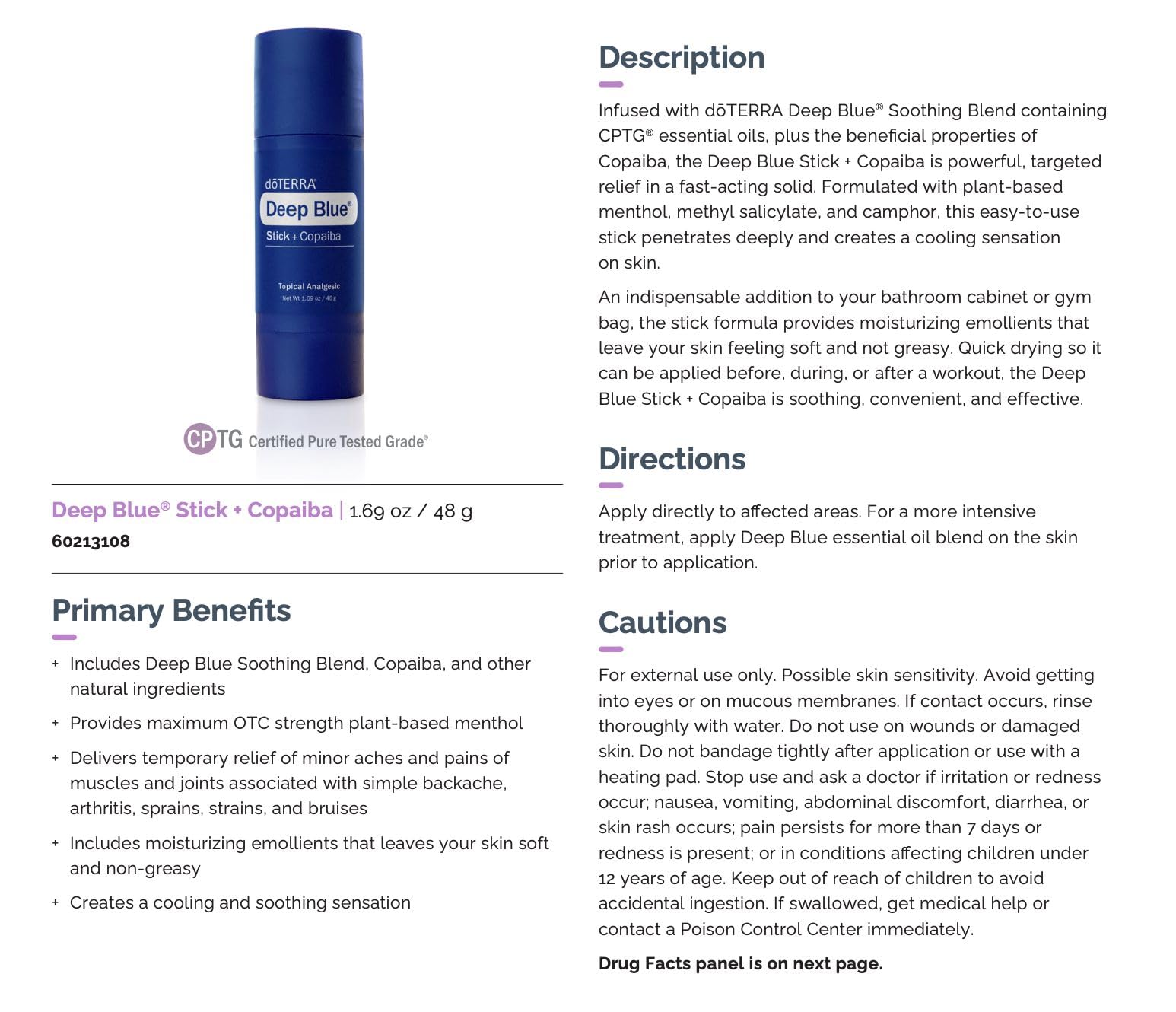 Application result showing a non-greasy finish