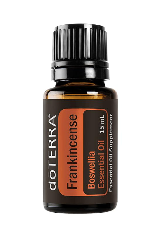 Frankincense essential oil application for skin support and aromatherapy