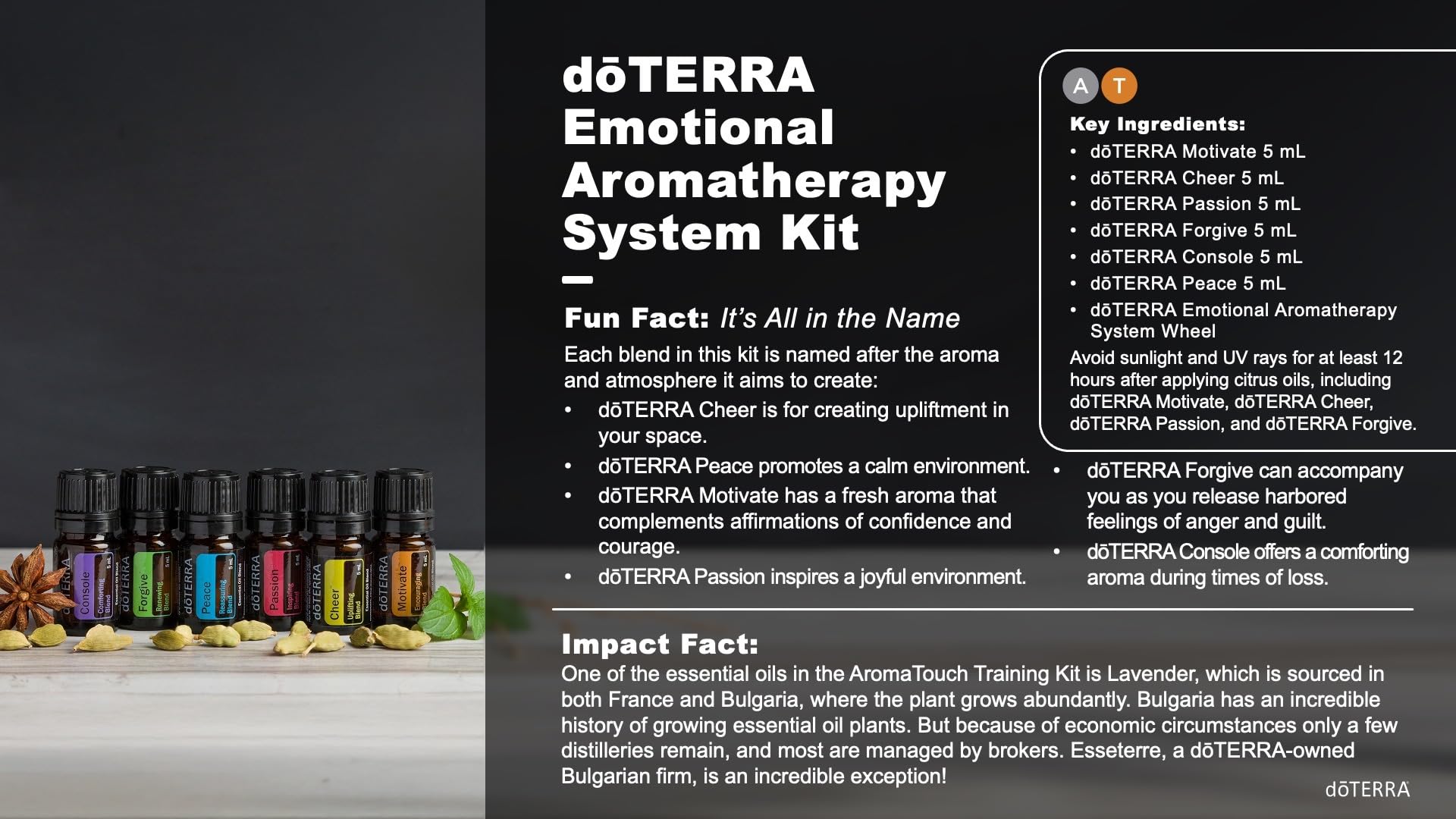 doTERRA Motivate bottle supports uplifting routines and focus.