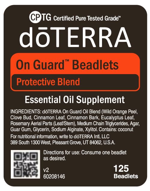 Travel-friendly doTERRA On Guard beadlets in mouth