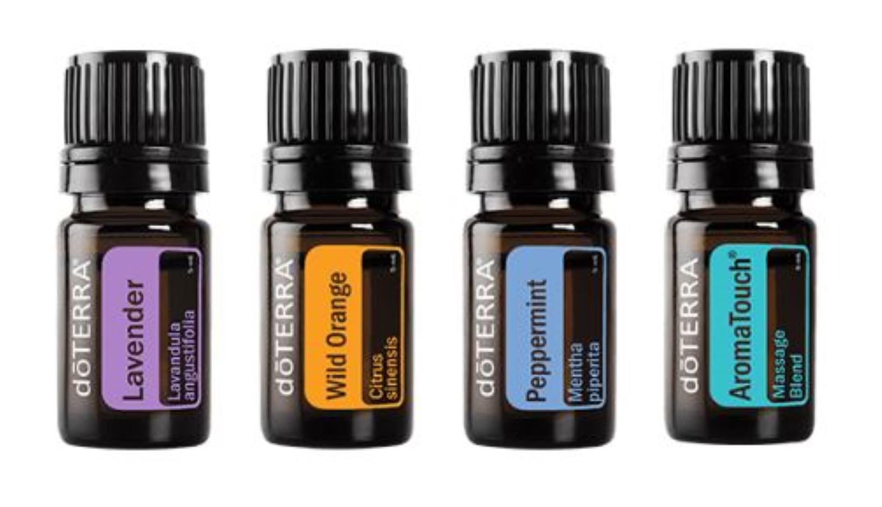 doTERRA Travel Kit: Lavender, Wild Orange, Peppermint and AromaTouch bottles