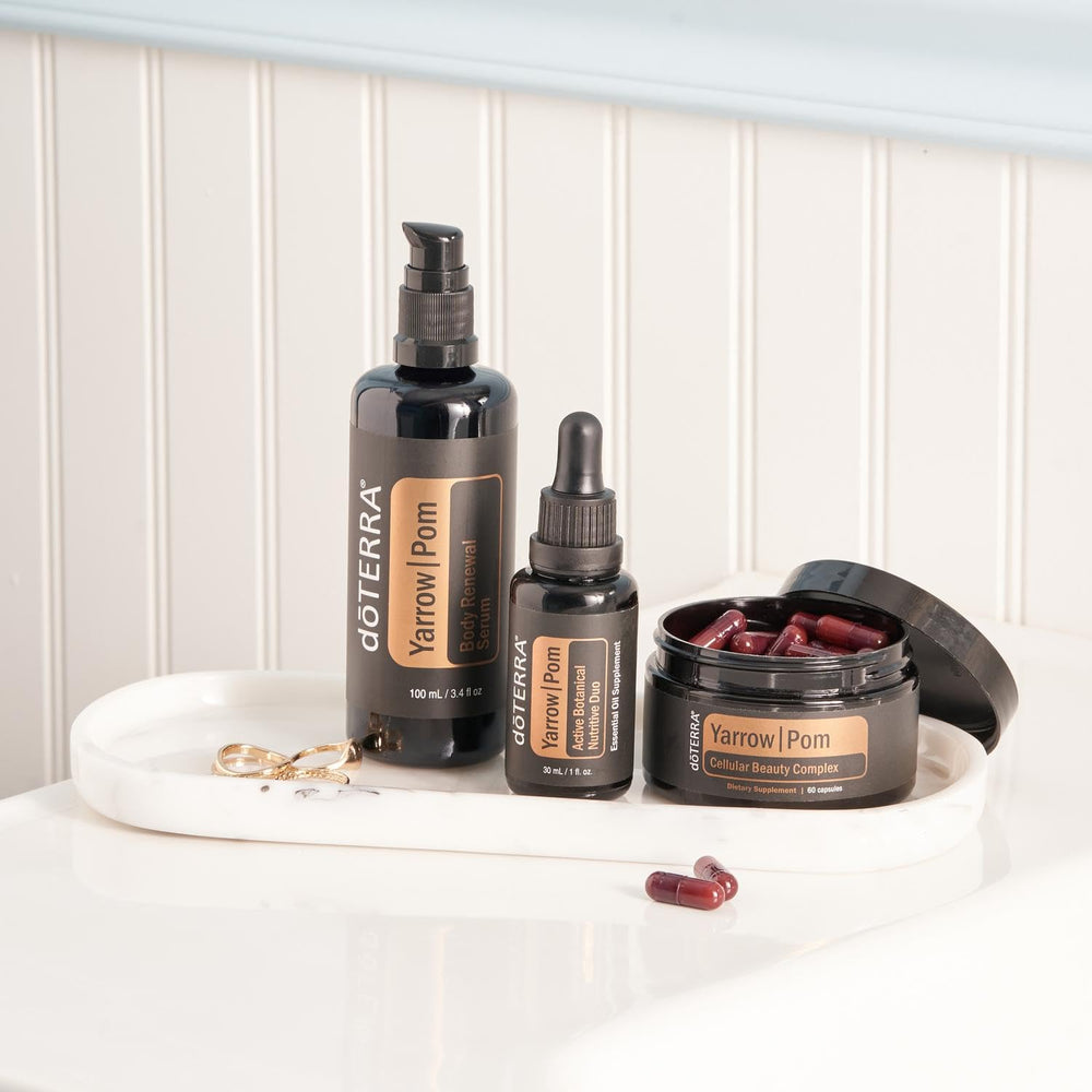 Ingredients: Yarrow, Pomegranate oil, Grape Seed, Vitamin C in the capsules