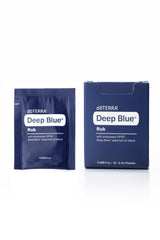 Close-up of doTERRA Deep Blue Rub Samples tube