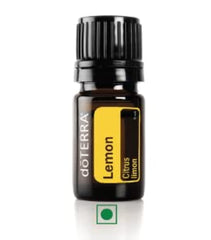 Lemon essential oil bottle – top view from Introductory Kit
