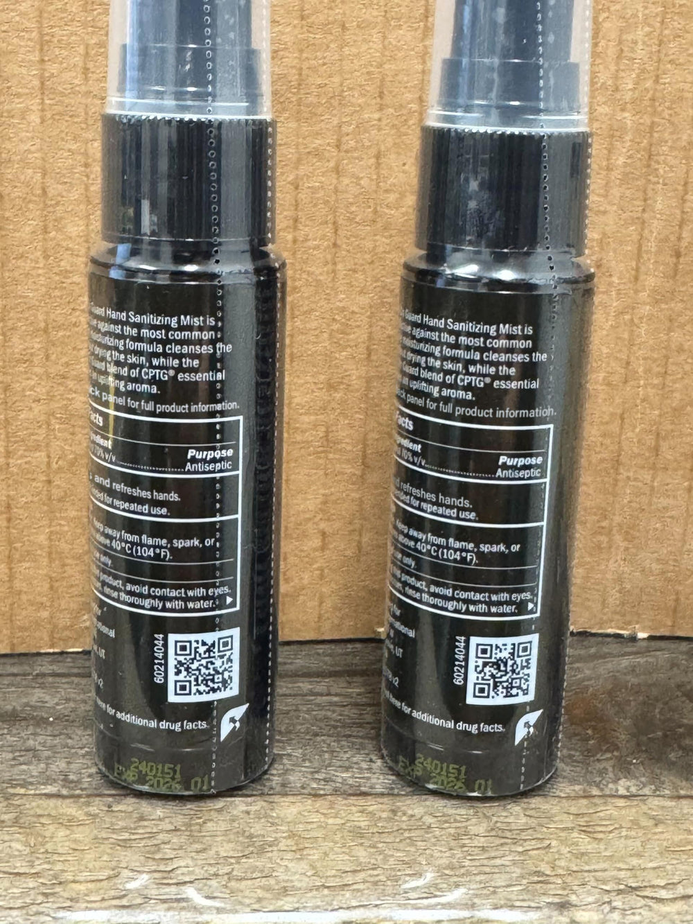 Label and ingredients of On Guard Sanitizing Mist