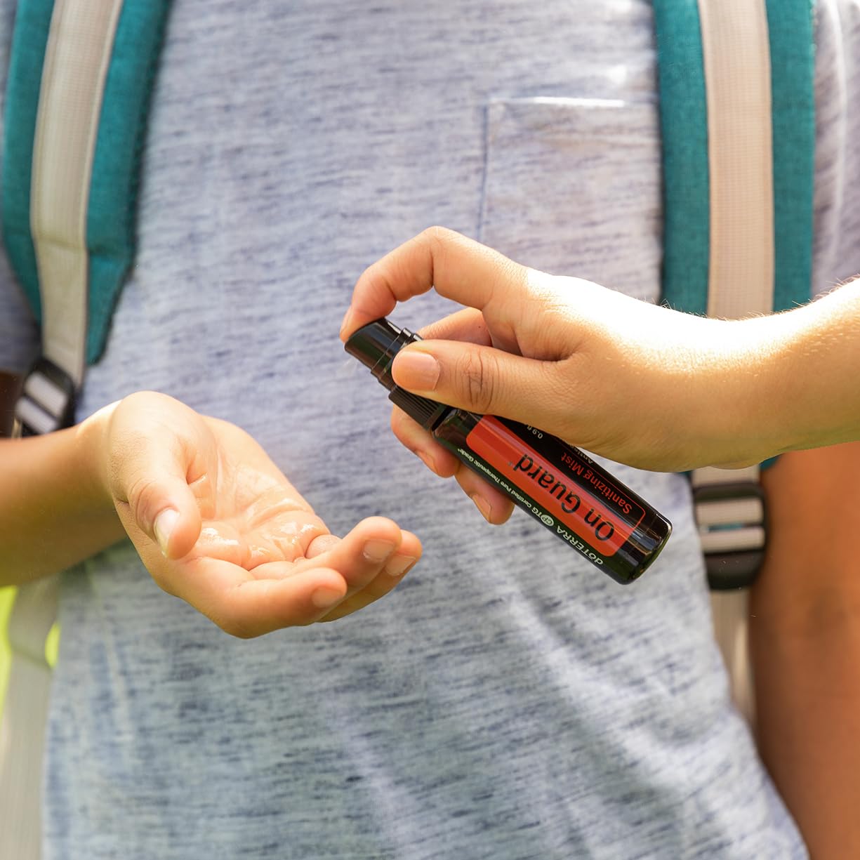 Back view of doTERRA On Guard Sanitizing Mist 27mL 2-Pack