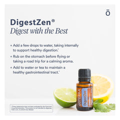 DigestZen ingredient list with Ginger and Peppermint