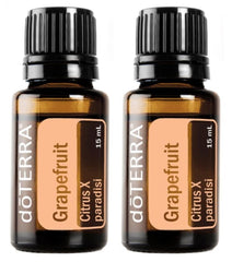 doTERRA Grapefruit Essential Oil 15 ml bottle in a 2-pack set